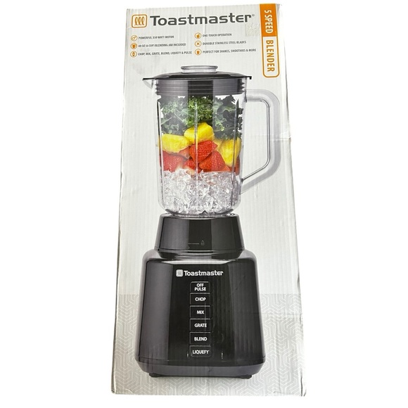 Toastmaster Other - Toastmaster 5 Speed Blender with 48-oz Plastic Jar with Stainless Steel Blades
